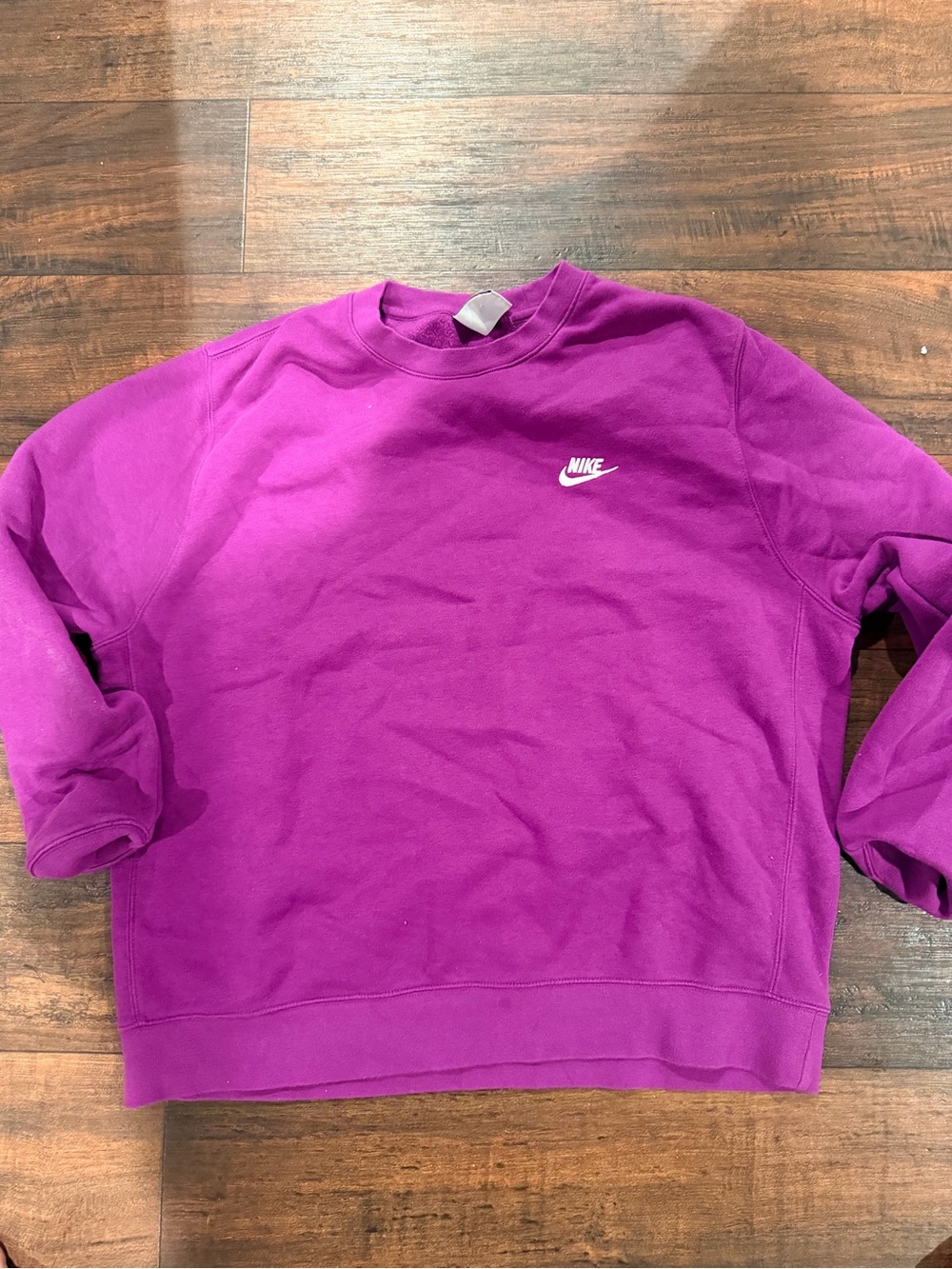 Nike Magenta/Purple Crewneck Sweatshirt with White Swoosh